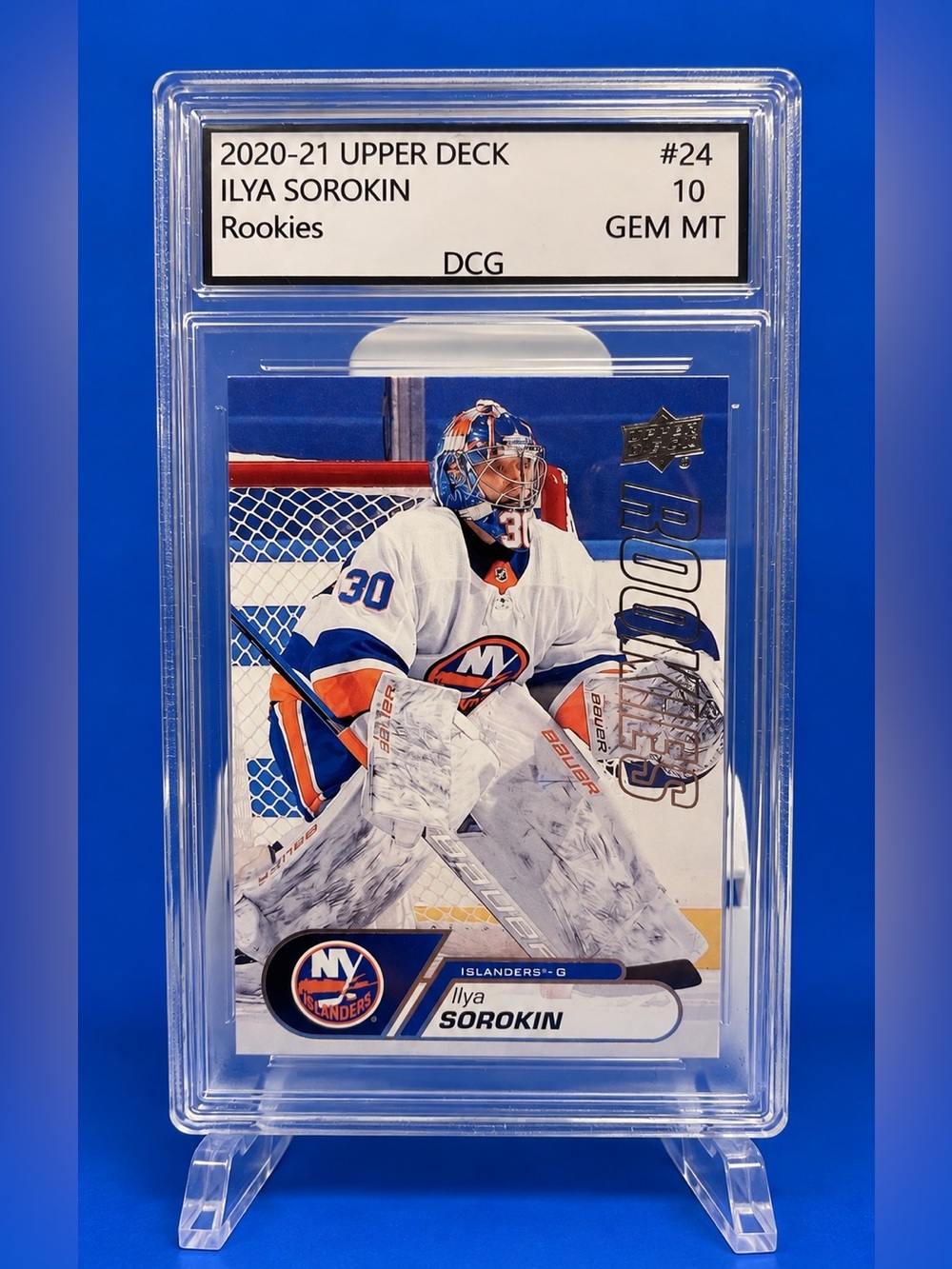 Ilya Sorokin Rookie Hockey Card - Upper Deck - New York Islanders